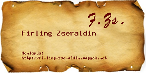 Firling Zseraldin névjegykártya